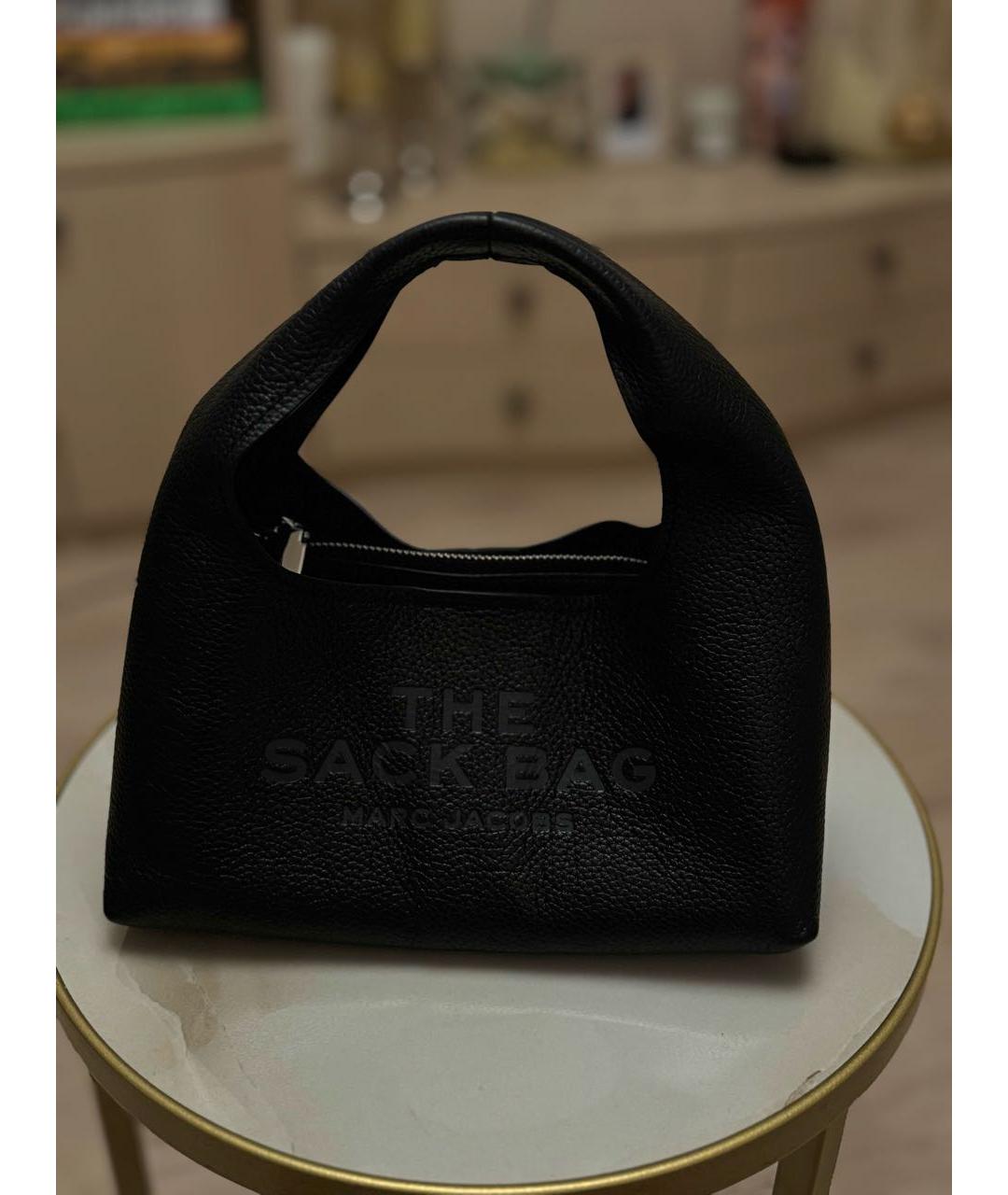 MARC JACOBS Черная кожаная сумка с короткими ручками, фото 8