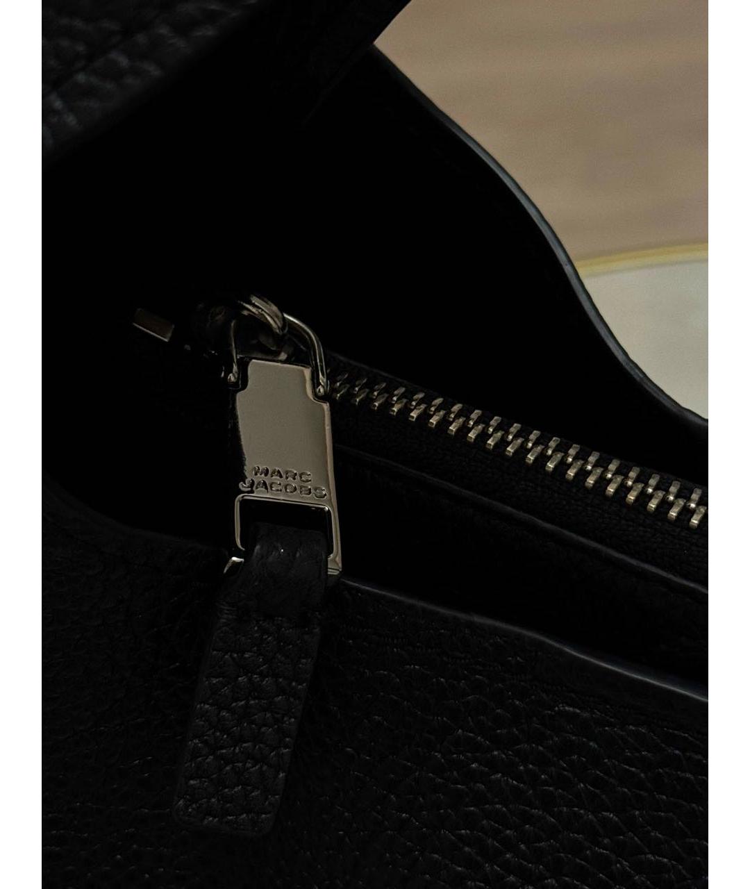 MARC JACOBS Черная кожаная сумка с короткими ручками, фото 4