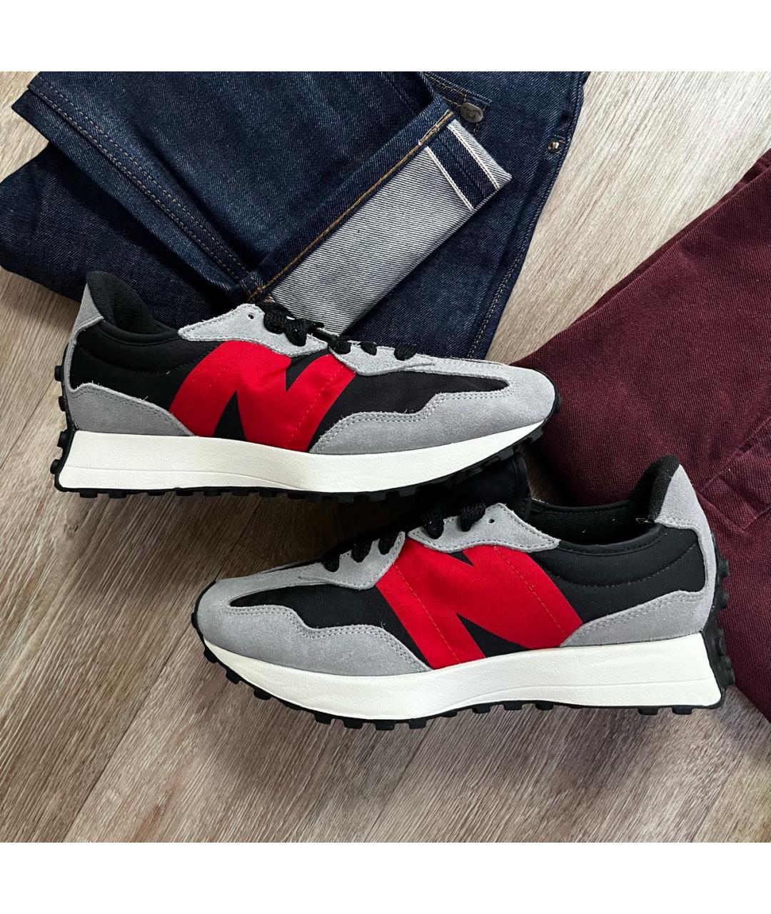 NEW BALANCE Серые замшевые низкие кроссовки / кеды, фото 2