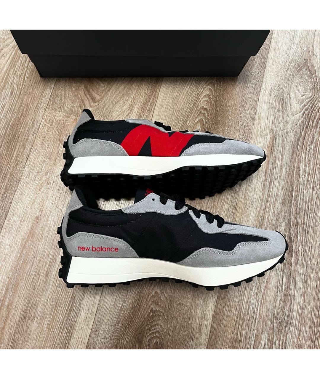 NEW BALANCE Серые замшевые низкие кроссовки / кеды, фото 3