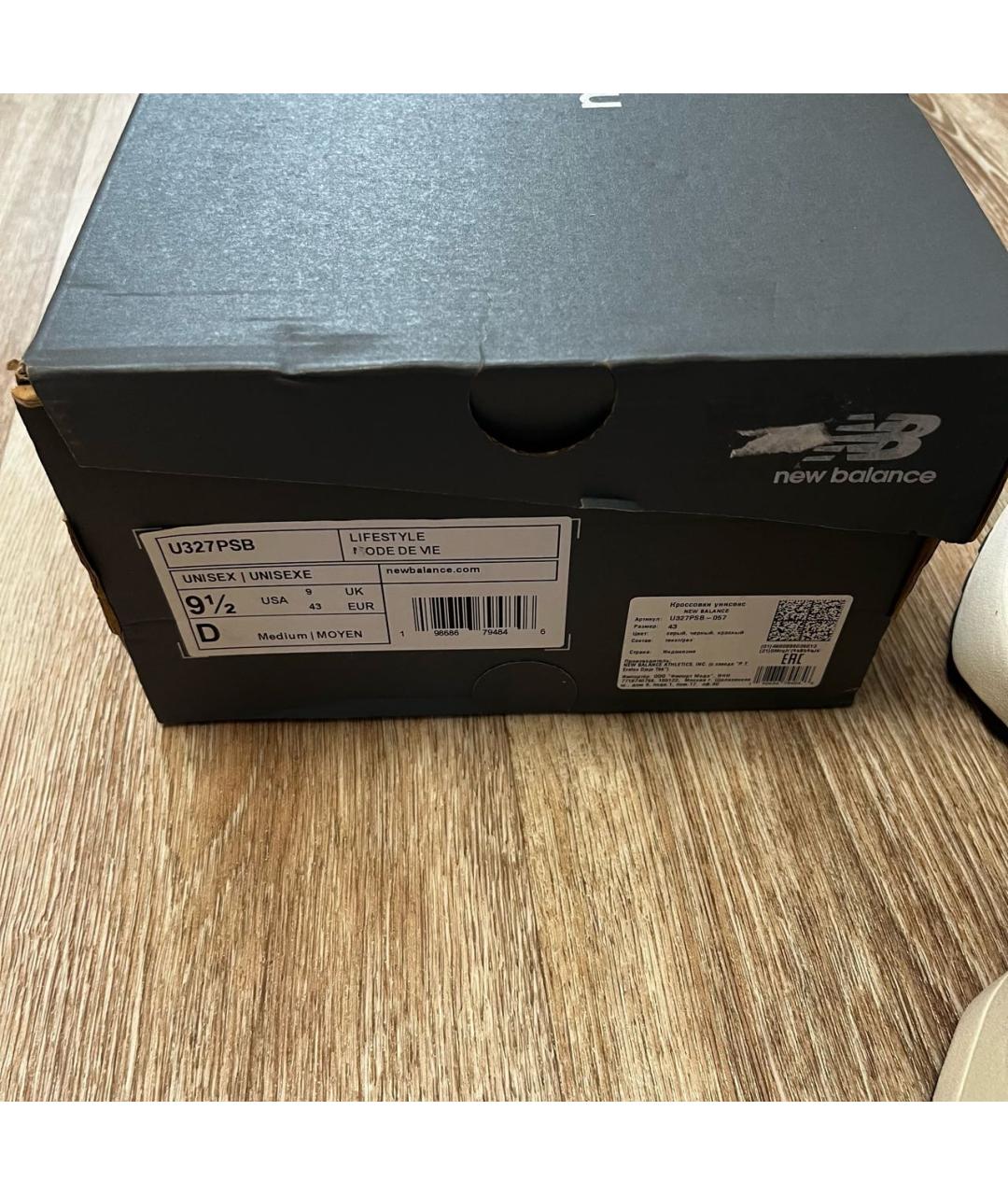 NEW BALANCE Серые замшевые низкие кроссовки / кеды, фото 7