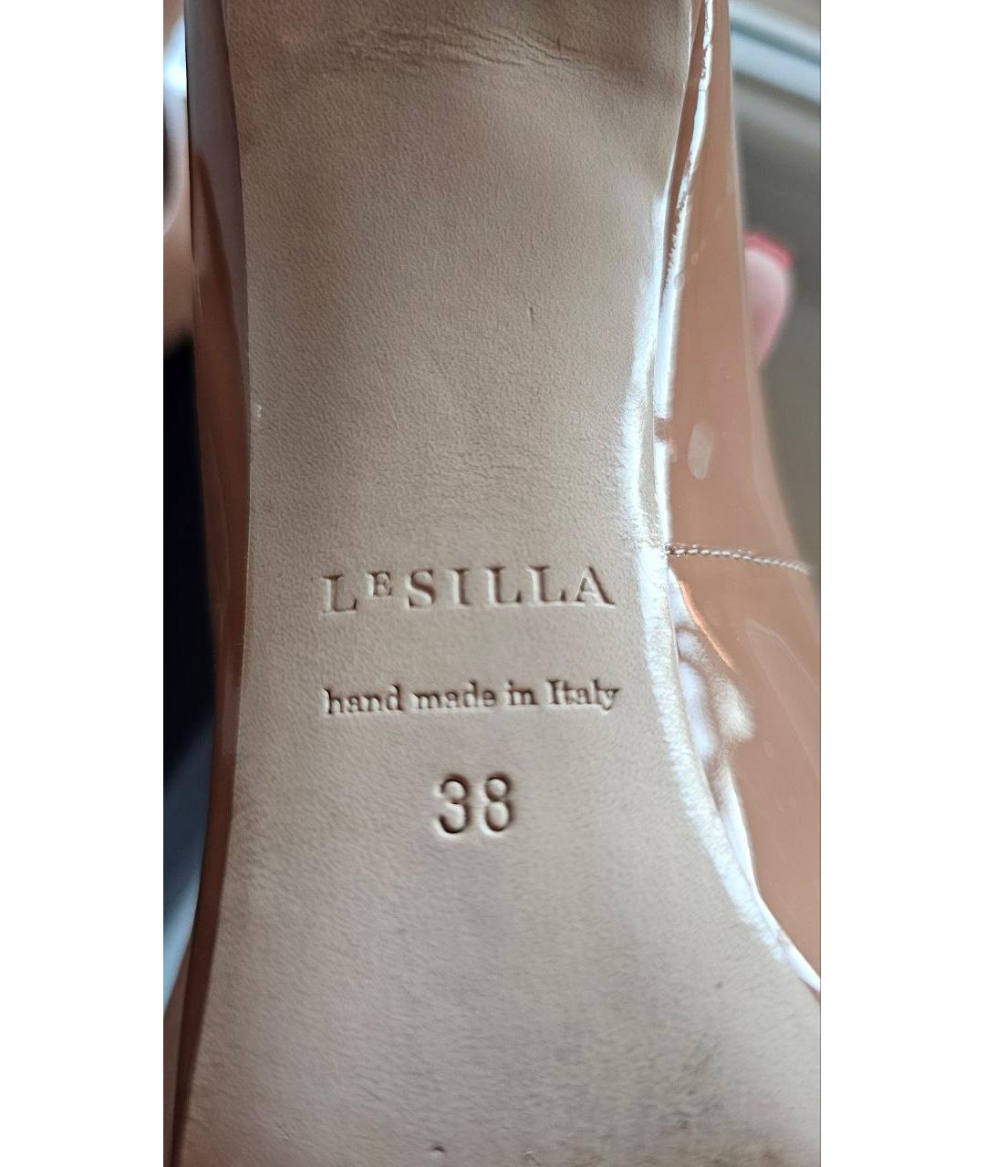 LE SILLA Бежевые туфли из лакированной кожи, фото 9