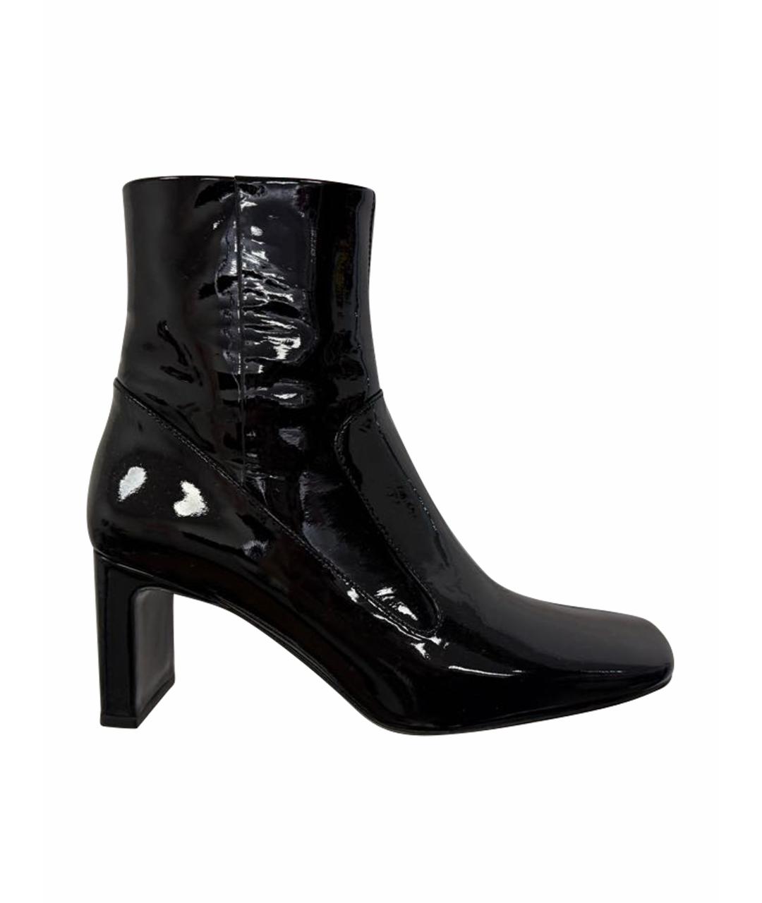 DIESEL Черные ботильоны из лакированной кожи, фото 1