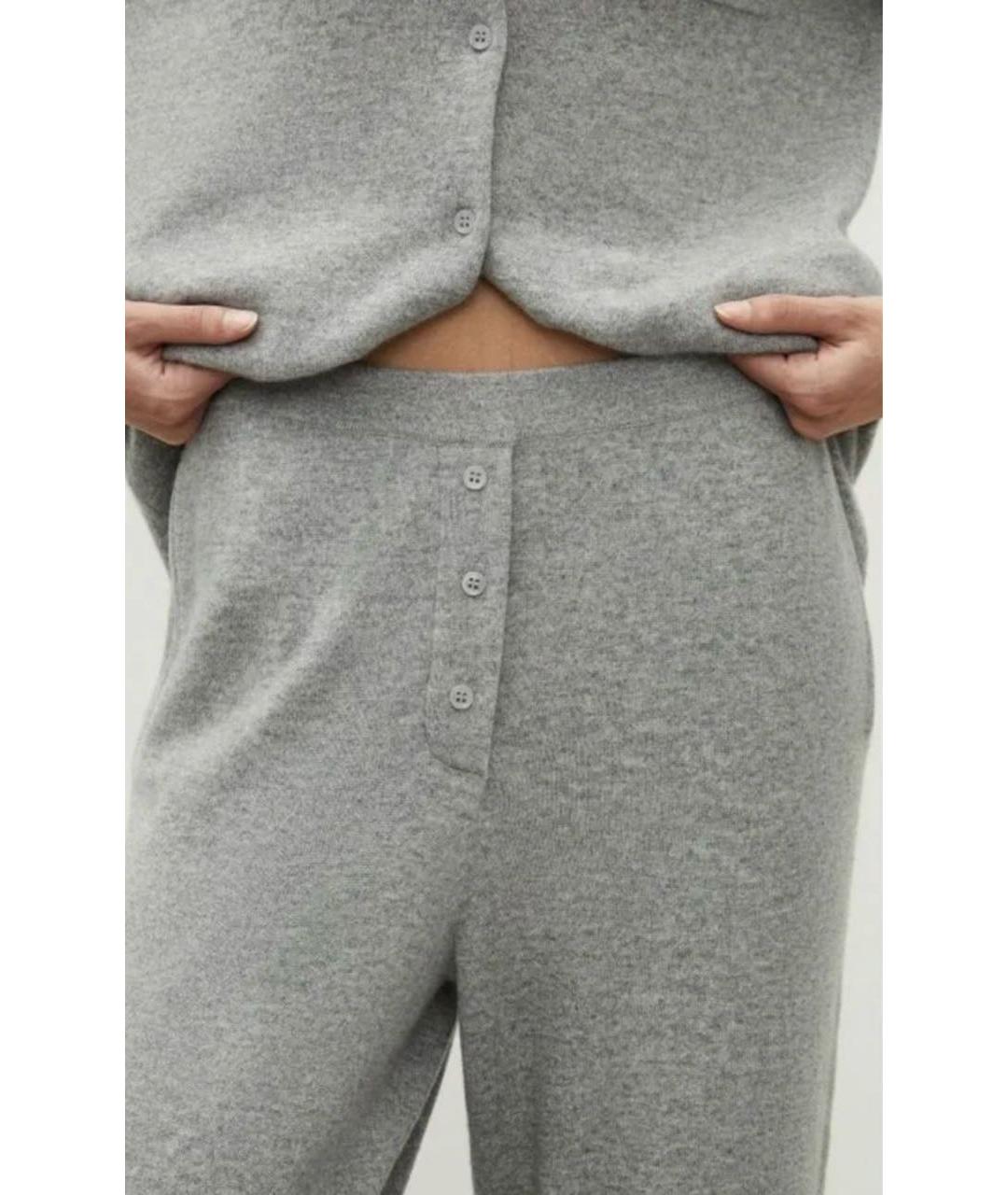 12 STOREEZ Серые кашемировые прямые брюки, фото 2