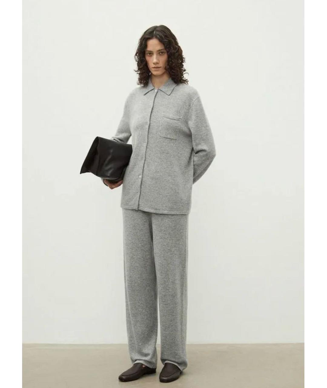 12 STOREEZ Серые кашемировые прямые брюки, фото 4