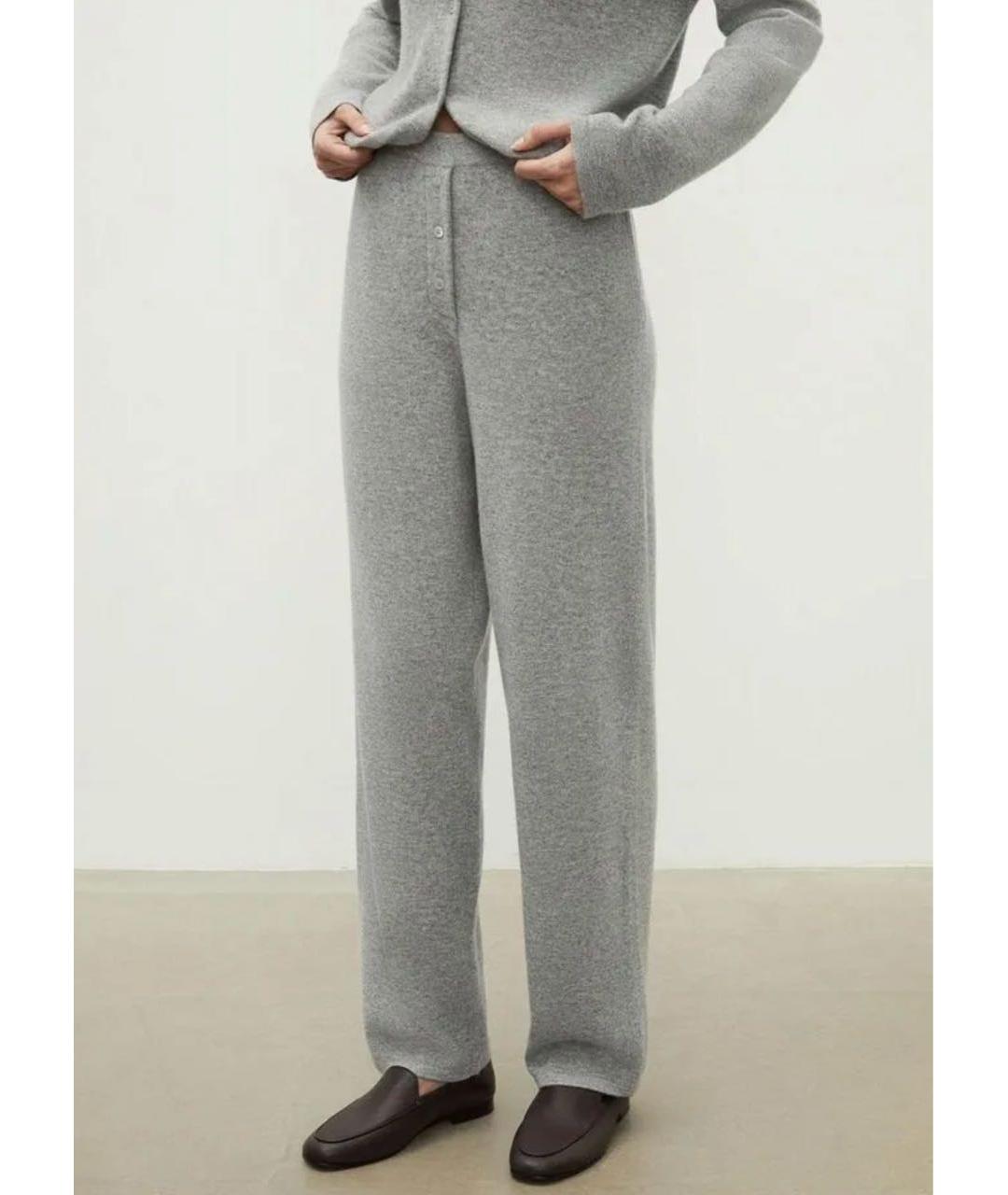 12 STOREEZ Серые кашемировые прямые брюки, фото 5