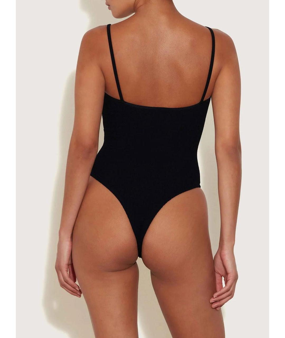 HUNZA G Черный полиамидовый купальник, фото 2