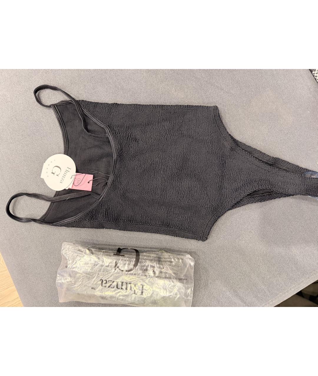 HUNZA G Черный полиамидовый купальник, фото 7