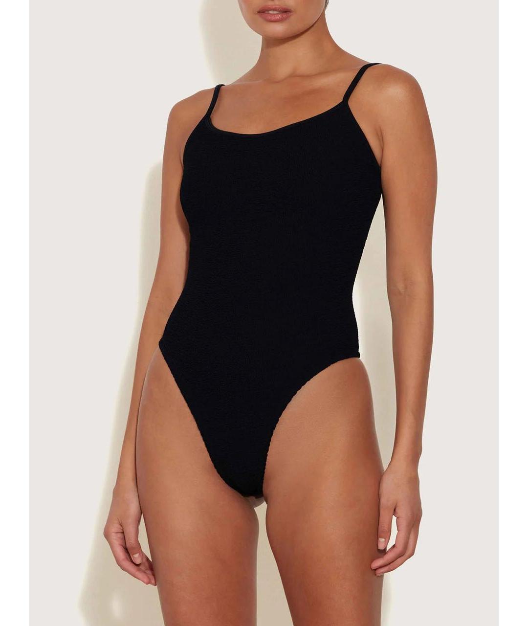 HUNZA G Черный полиамидовый купальник, фото 3