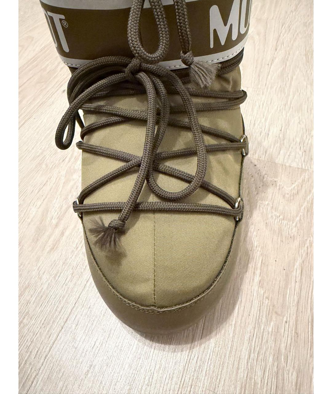 MOON BOOT Хаки текстильные сапоги, фото 3