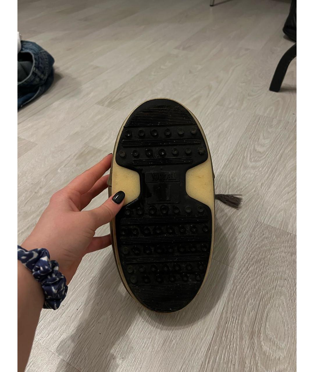 MOON BOOT Хаки текстильные сапоги, фото 4