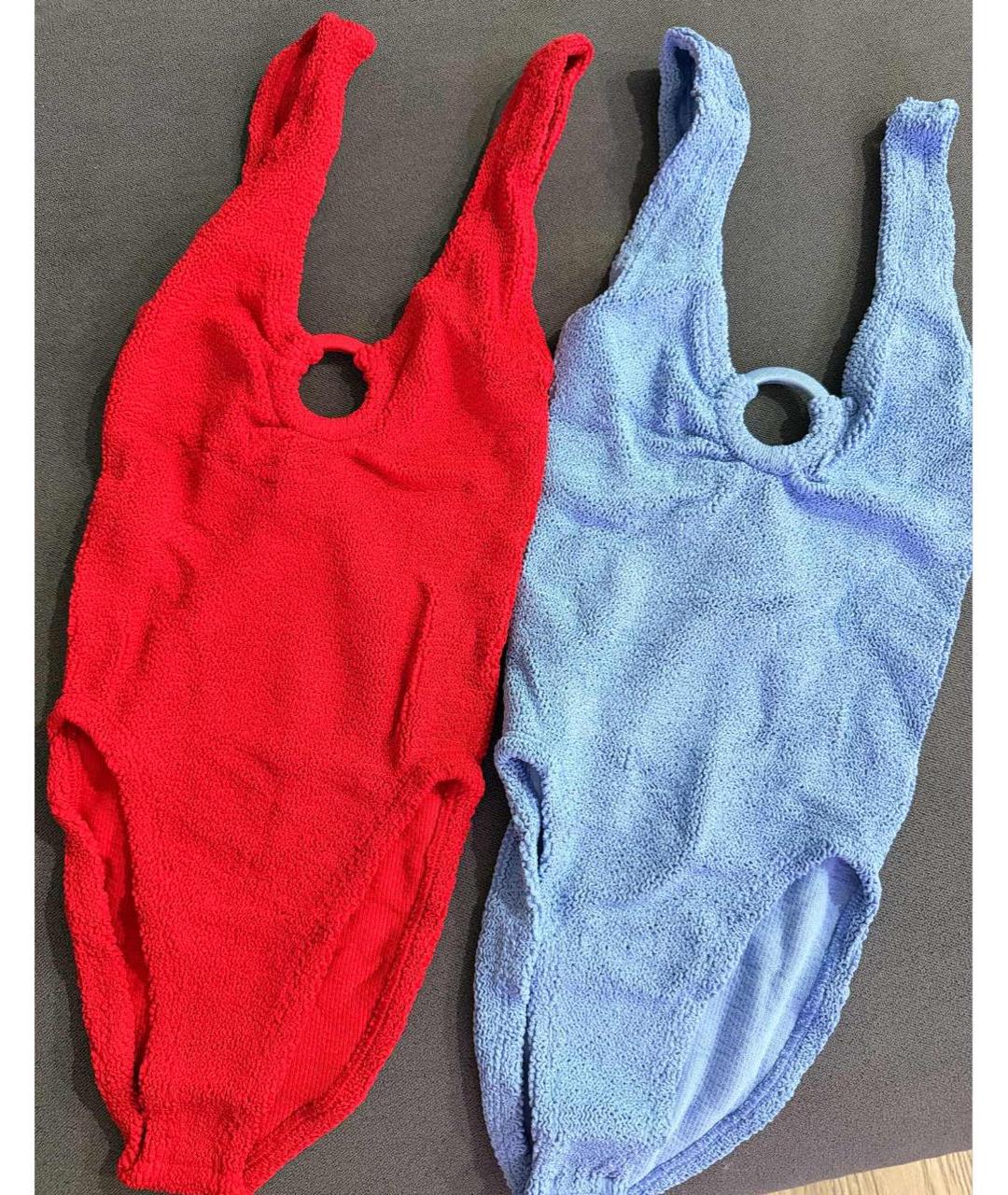 HUNZA G Красный полиамидовый купальник, фото 4