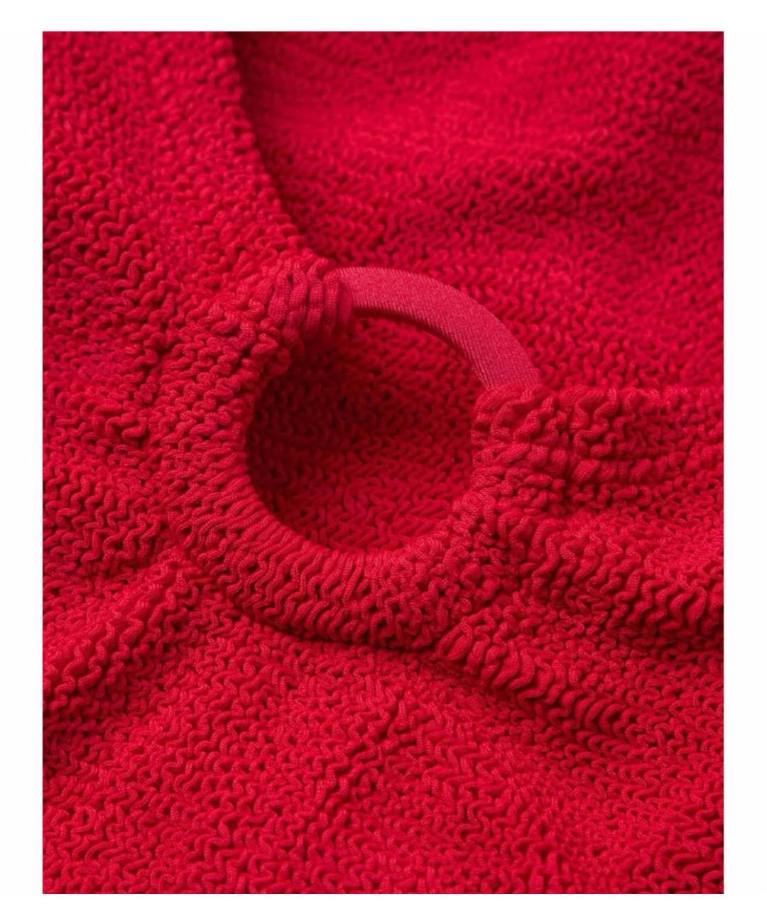 HUNZA G Красный полиамидовый купальник, фото 3