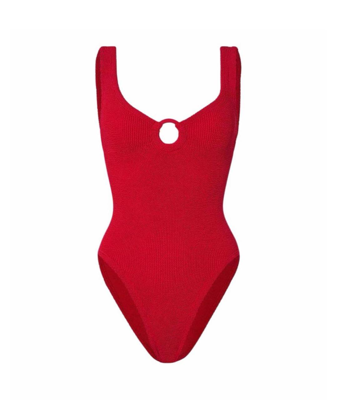 HUNZA G Красный полиамидовый купальник, фото 1