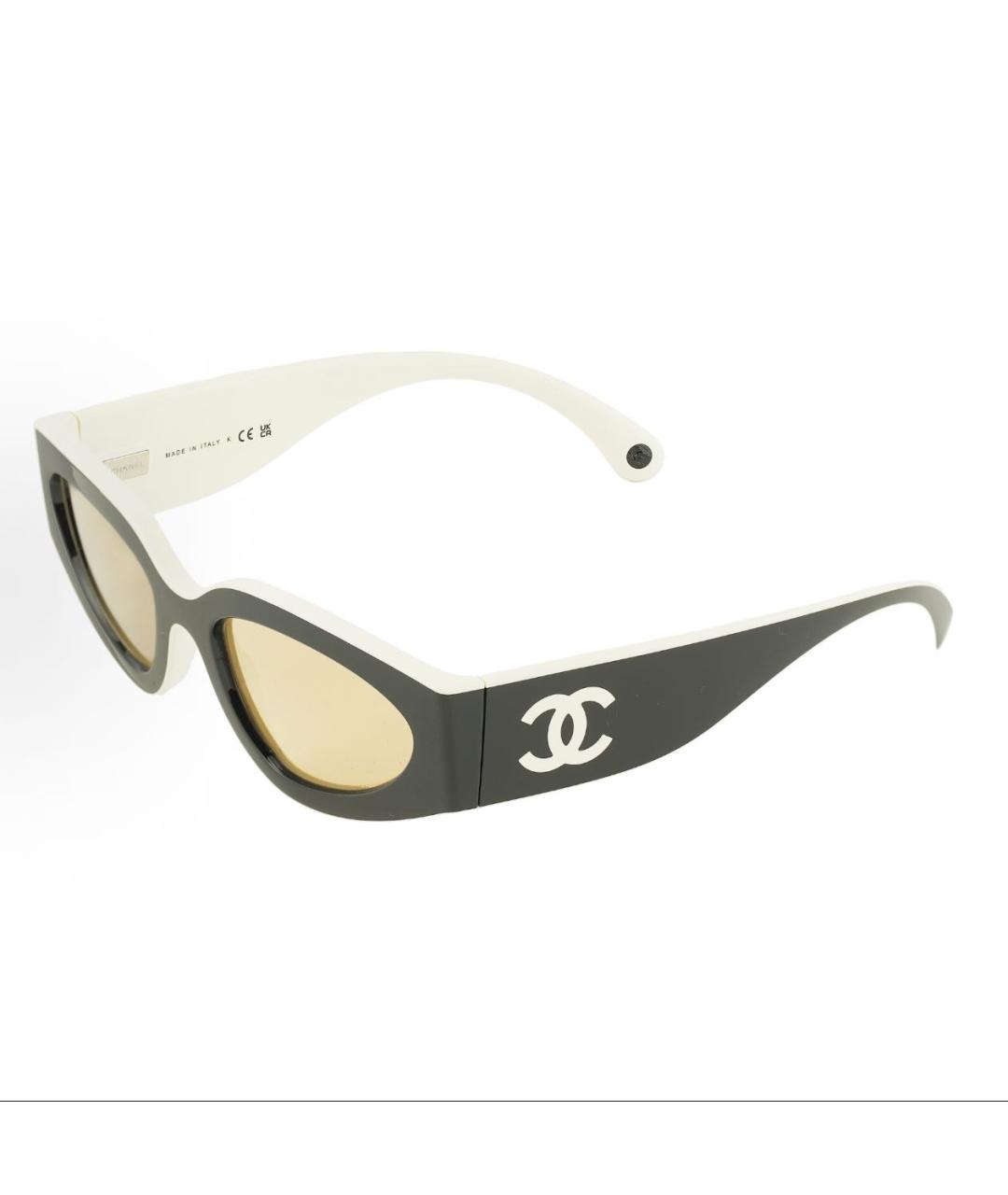 CHANEL Черные пластиковые солнцезащитные очки, фото 5