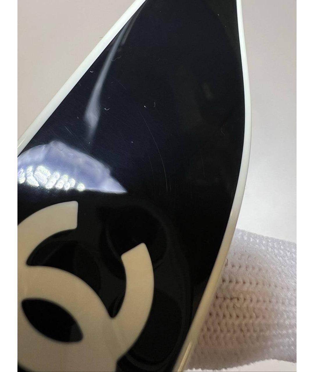 CHANEL Черные пластиковые солнцезащитные очки, фото 3