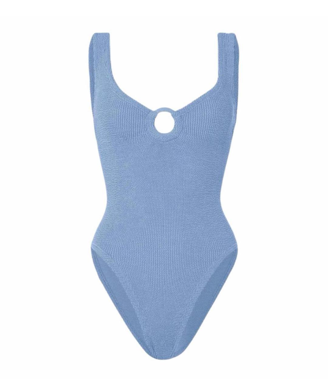 HUNZA G Голубой полиамидовый купальник, фото 1