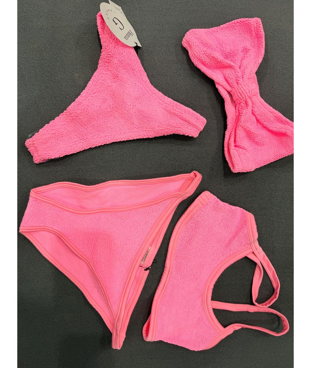 HUNZA G Розовый полиамидовый купальник, фото 6