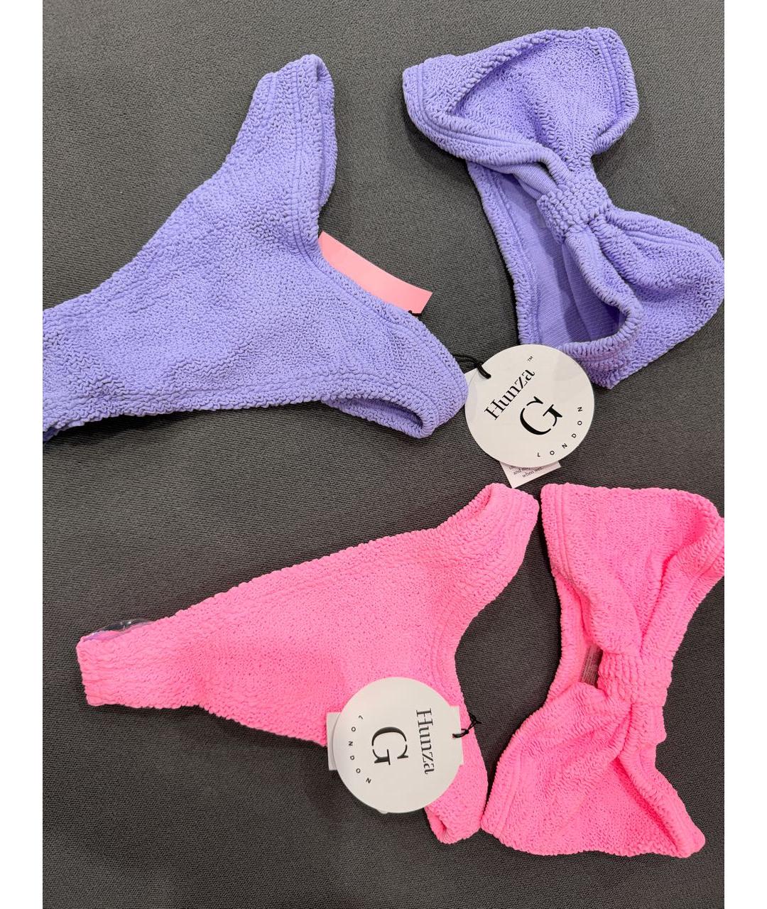 HUNZA G Розовый полиамидовый купальник, фото 3