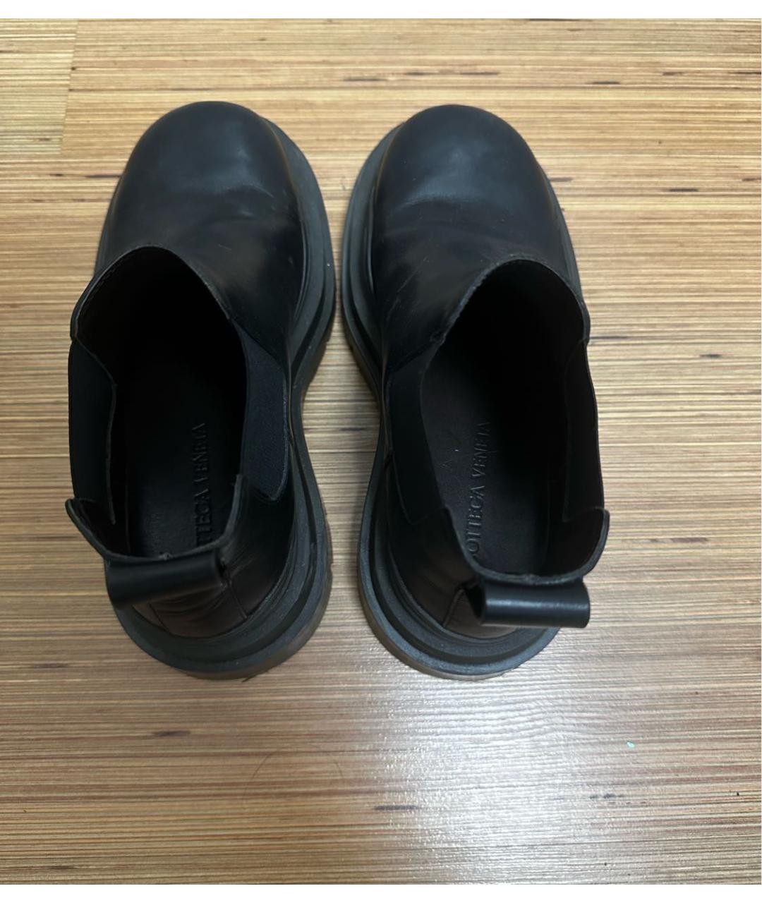 BOTTEGA VENETA Черные кожаные высокие ботинки, фото 3