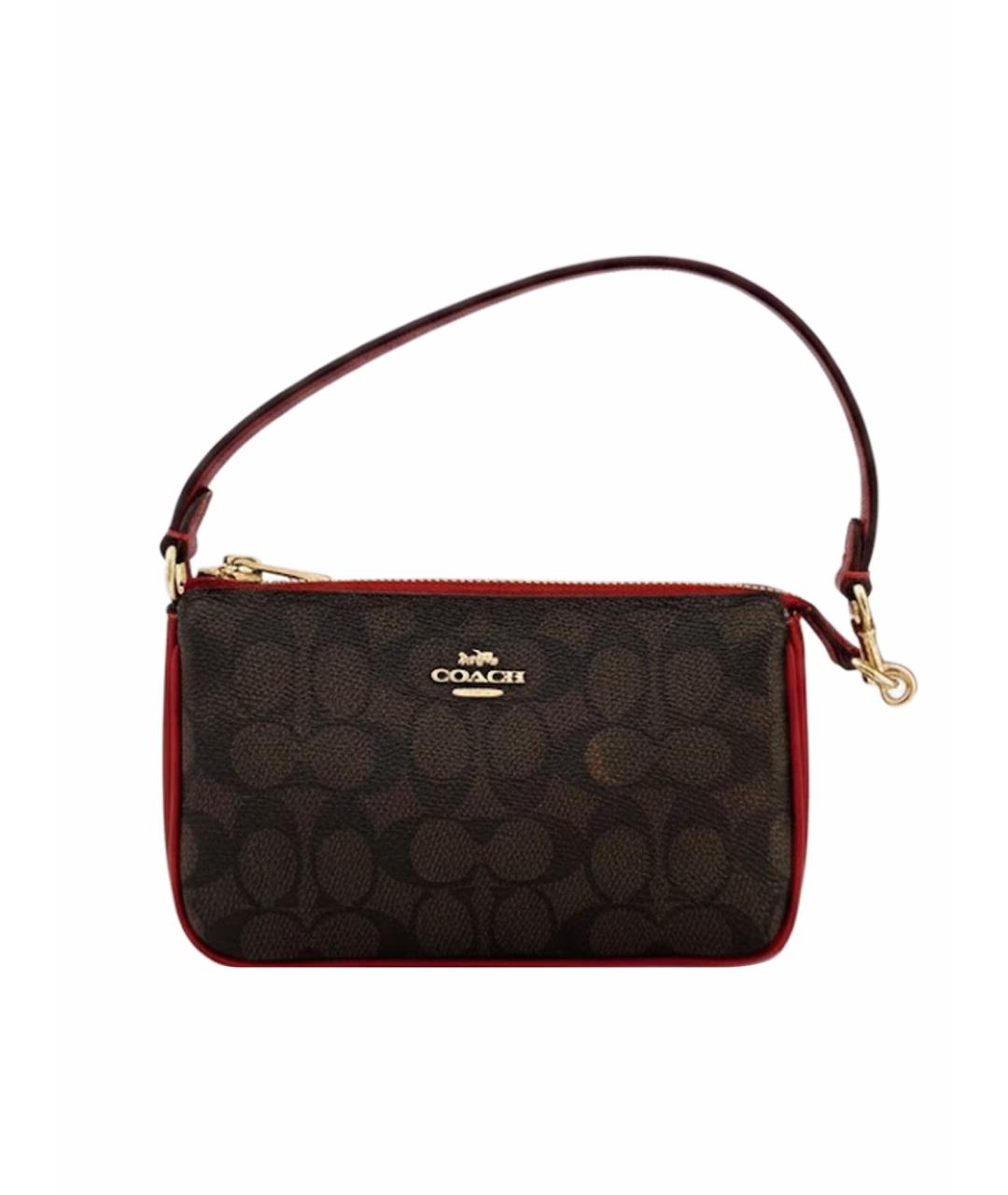 COACH Коричневая сумка с короткими ручками, фото 1
