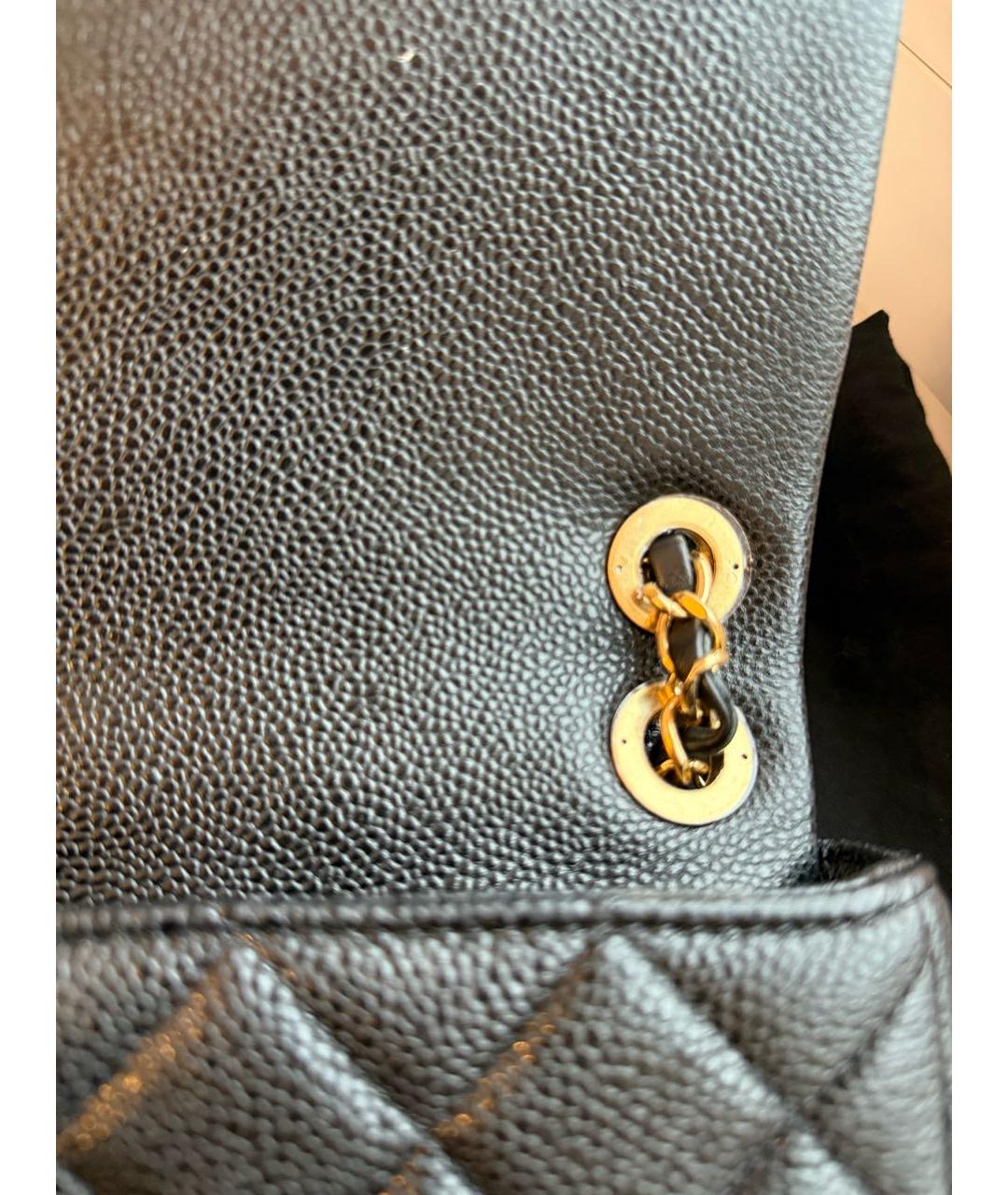 CHANEL Черная кожаная сумка через плечо, фото 4