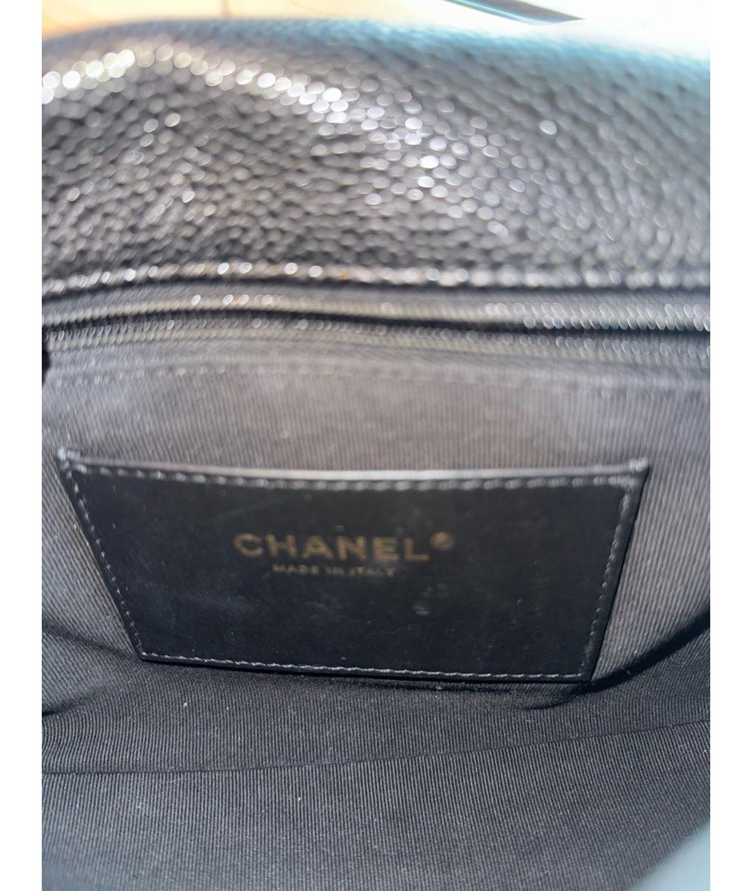 CHANEL Черная кожаная сумка через плечо, фото 5
