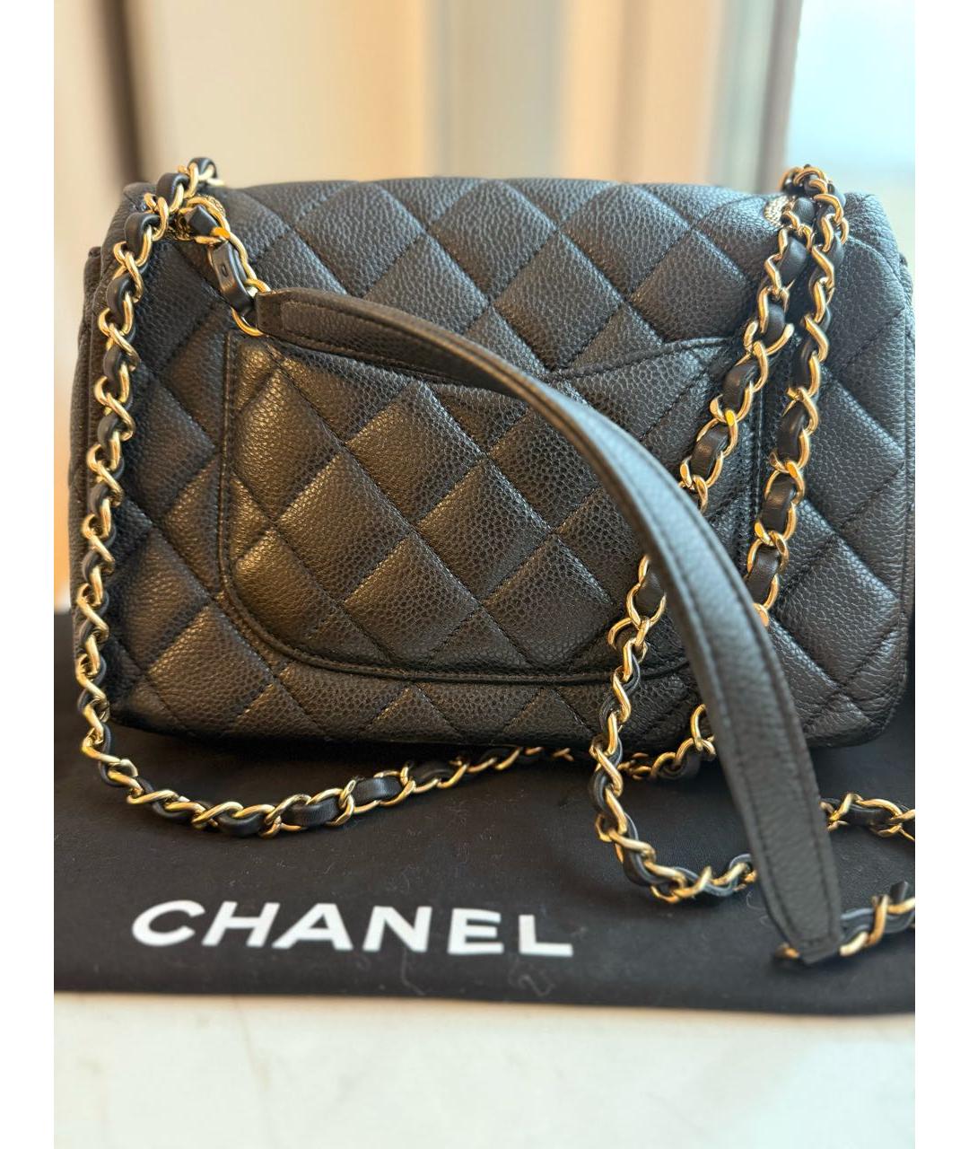 CHANEL Черная кожаная сумка через плечо, фото 2