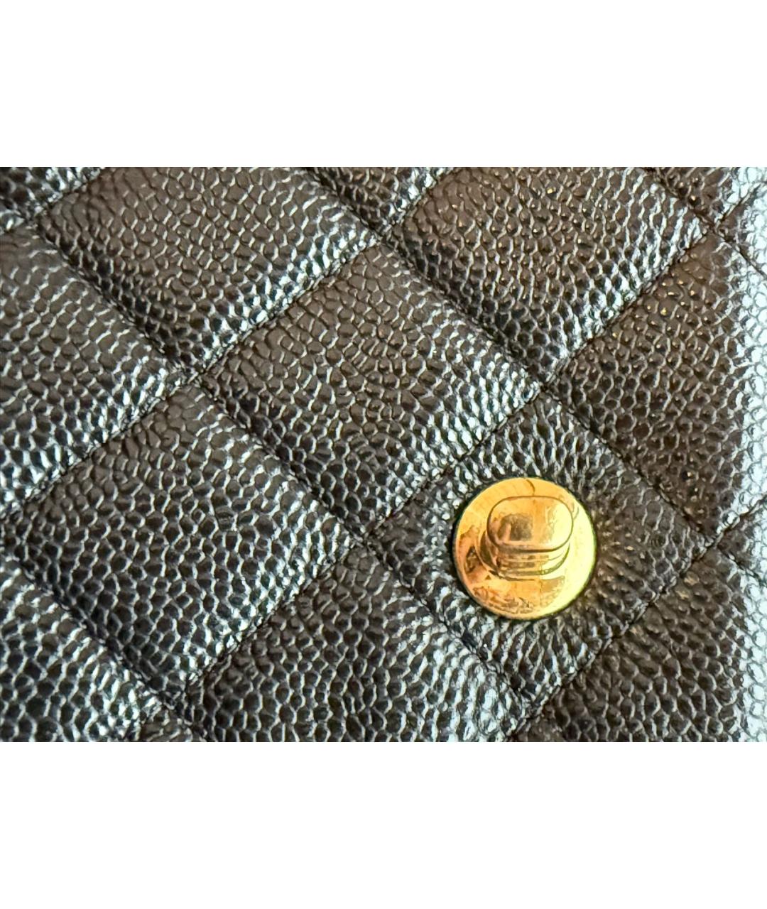 CHANEL Черная кожаная сумка через плечо, фото 7