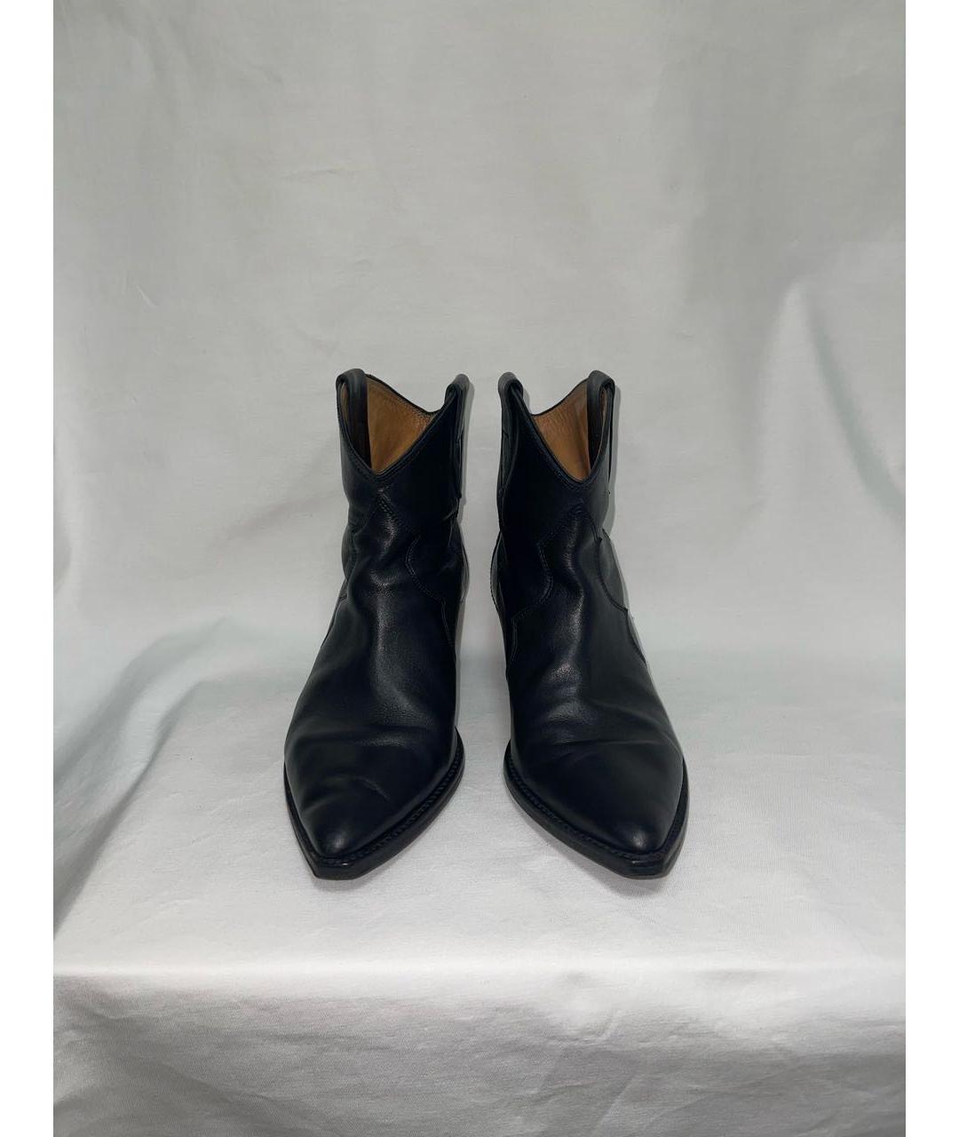 ISABEL MARANT Черные кожаные полусапоги, фото 2