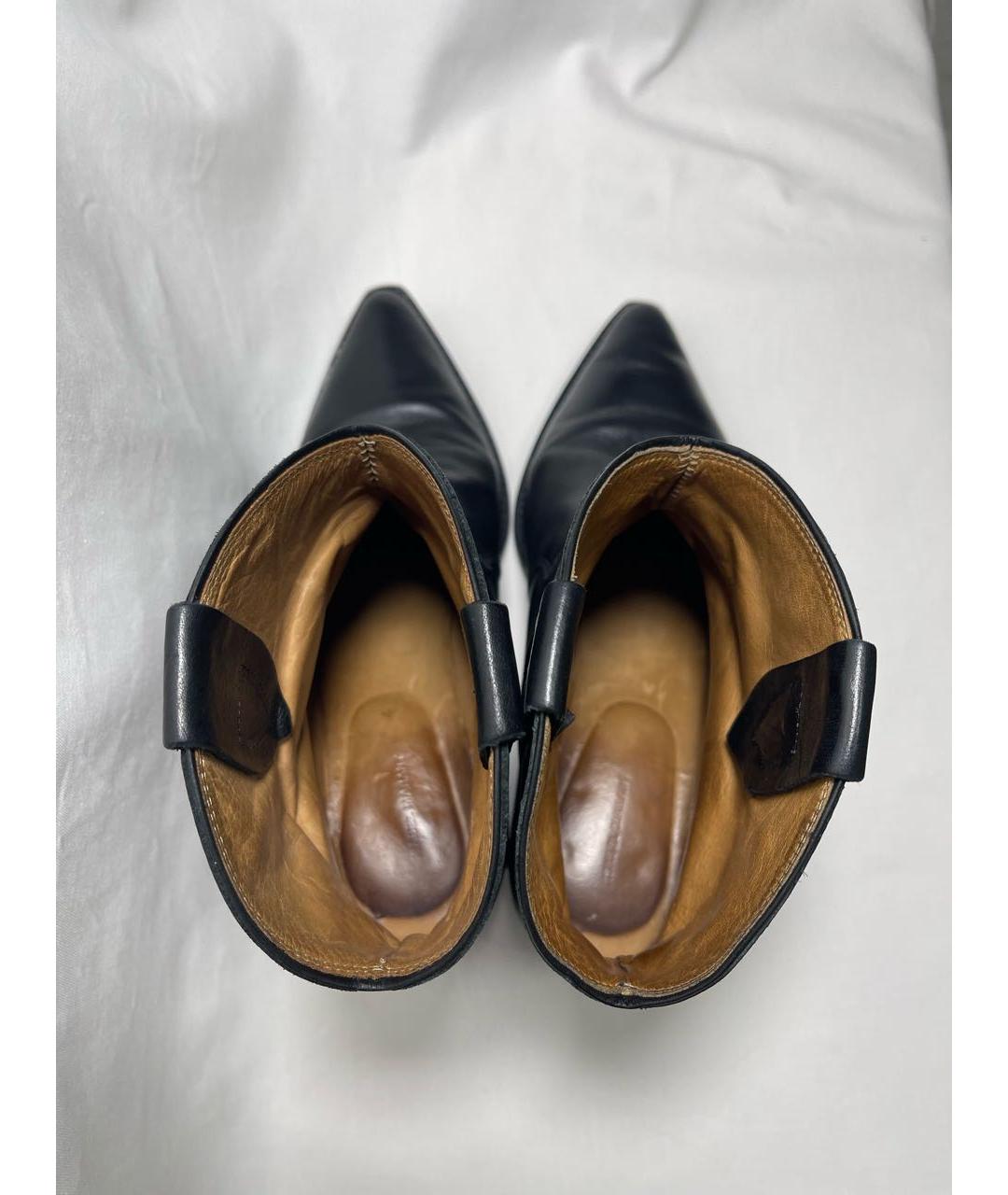 ISABEL MARANT Черные кожаные полусапоги, фото 3