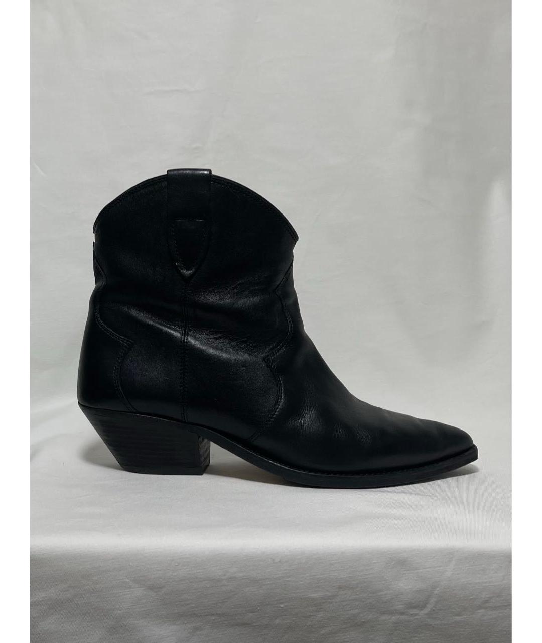 ISABEL MARANT Черные кожаные полусапоги, фото 8