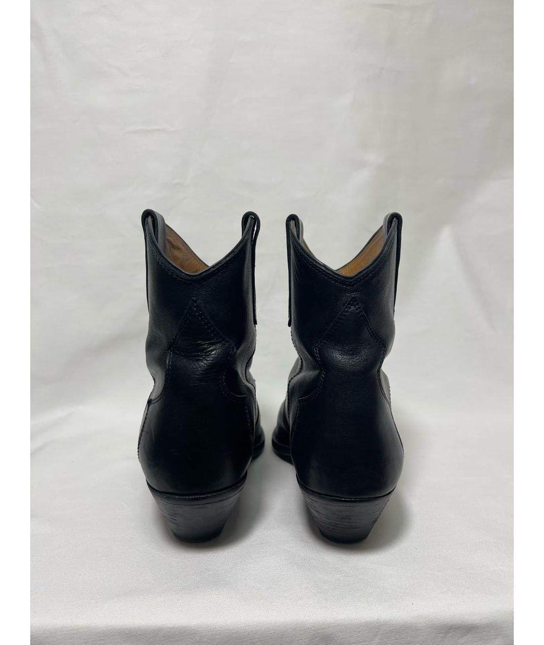 ISABEL MARANT Черные кожаные полусапоги, фото 4