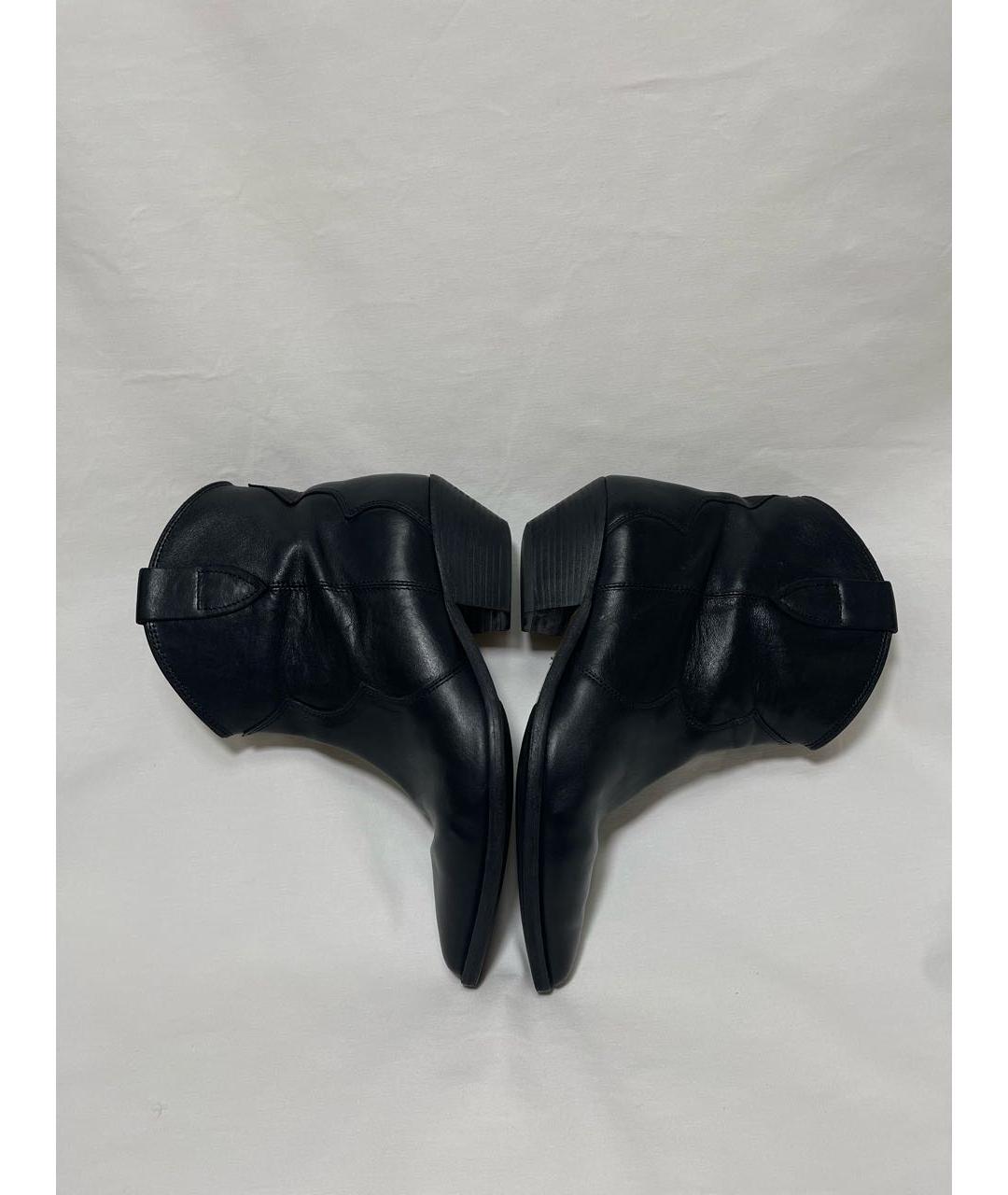 ISABEL MARANT Черные кожаные полусапоги, фото 6