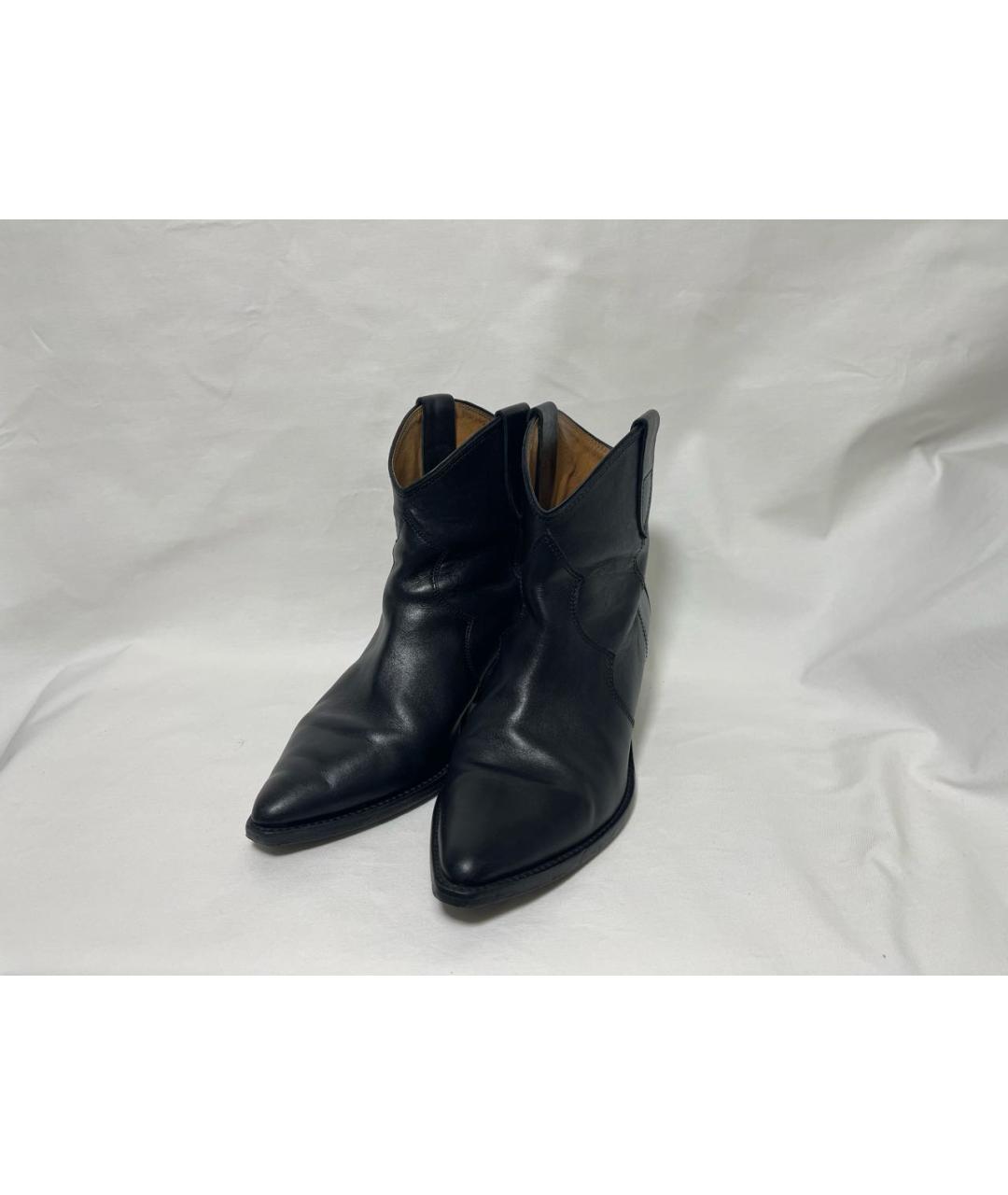 ISABEL MARANT Черные кожаные полусапоги, фото 5