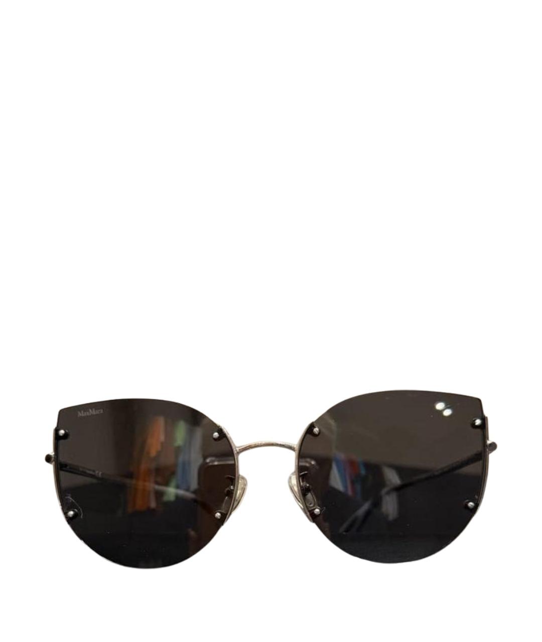 MAX MARA Черные металлические солнцезащитные очки, фото 1