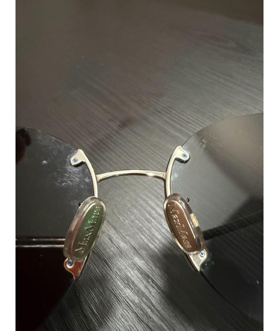 MAX MARA Черные металлические солнцезащитные очки, фото 5