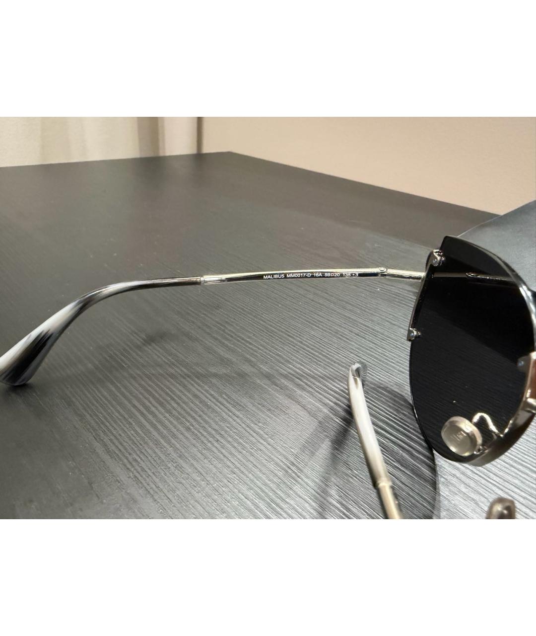 MAX MARA Черные металлические солнцезащитные очки, фото 3