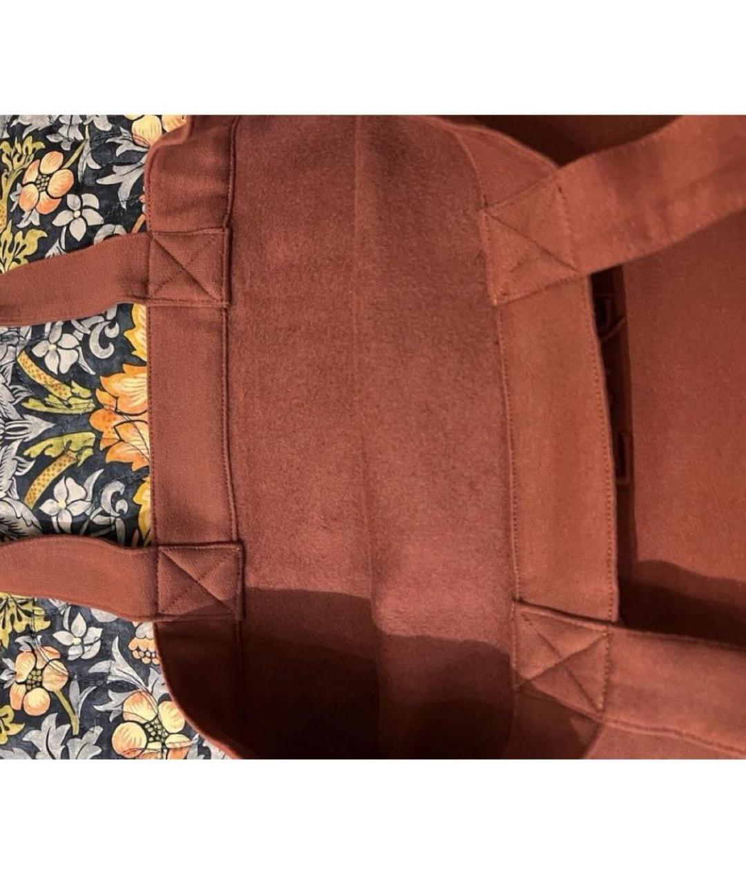 SAINT LAURENT Коралловая тканевая сумка тоут, фото 6