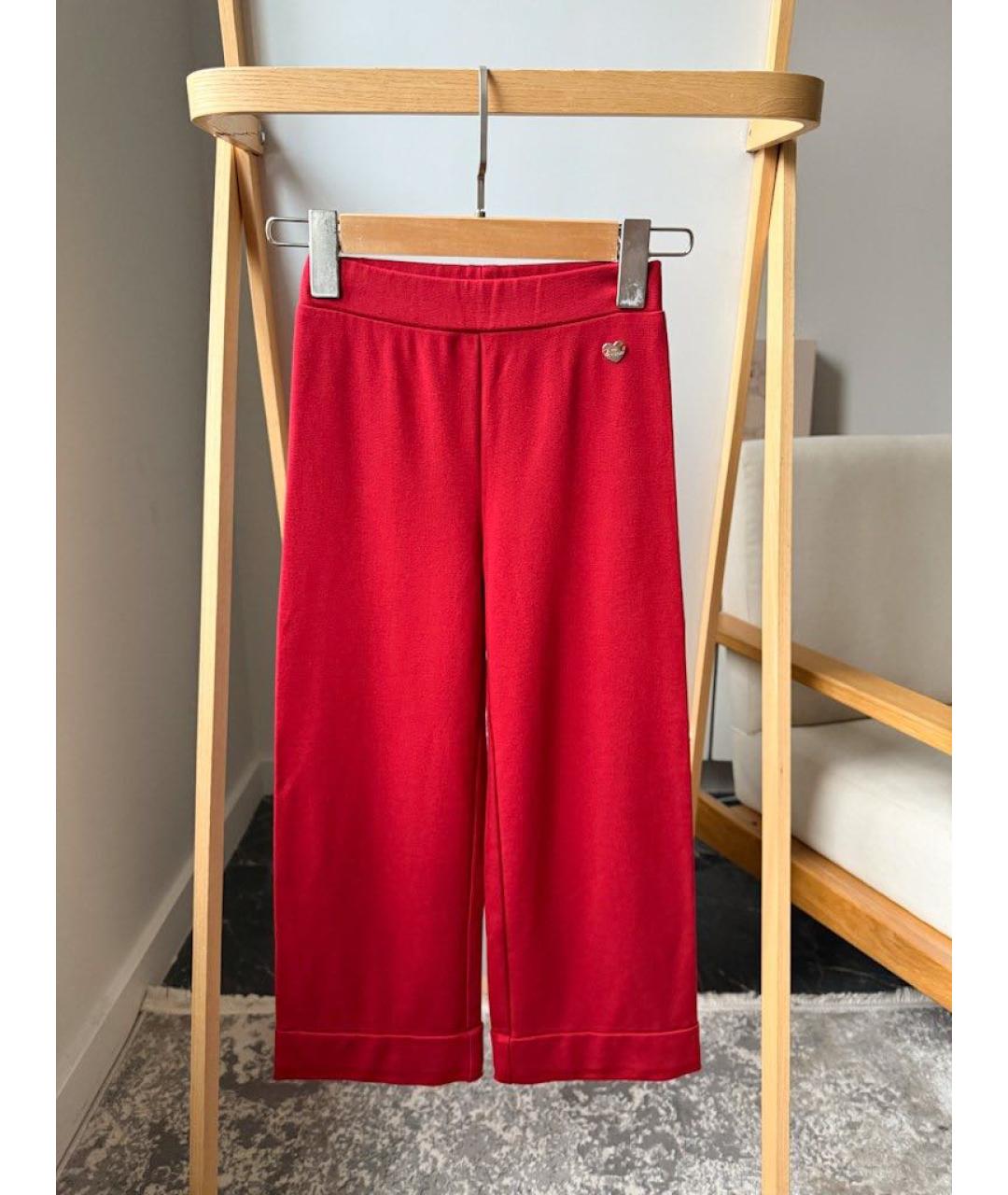 MONNALISA Красные хлопковые брюки и шорты, фото 5