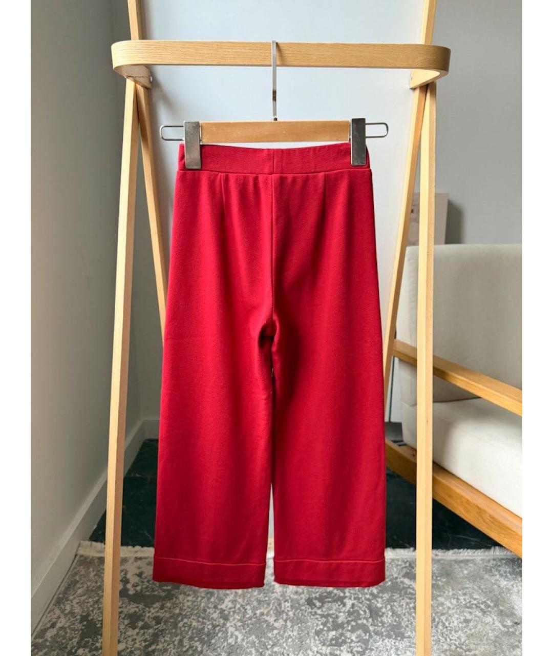MONNALISA Красные хлопковые брюки и шорты, фото 2
