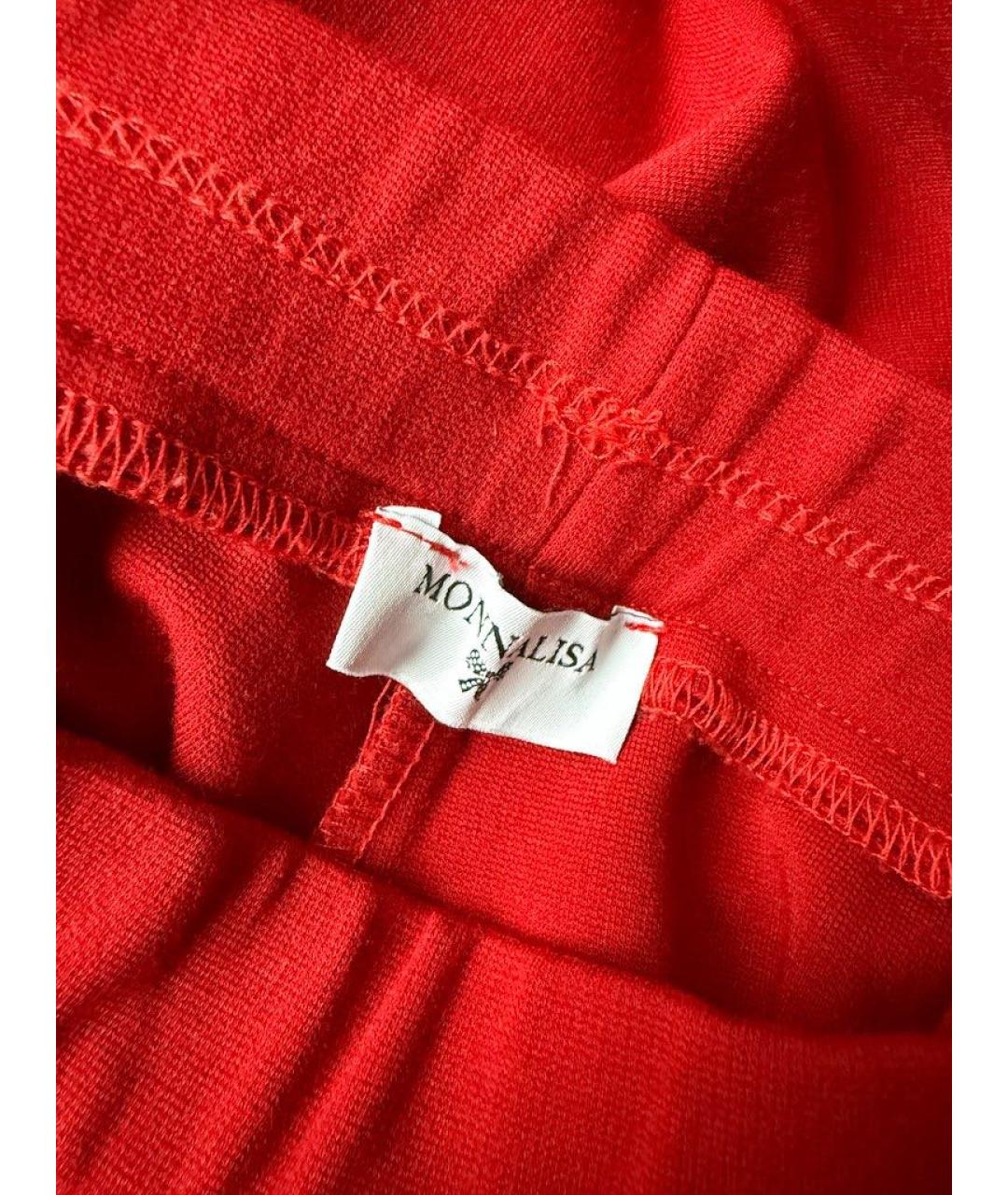 MONNALISA Красные хлопковые брюки и шорты, фото 4