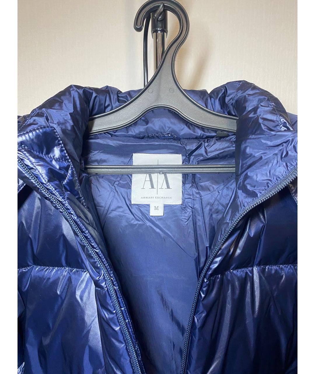 ARMANI EXCHANGE Синий полиамидовый пуховик, фото 4