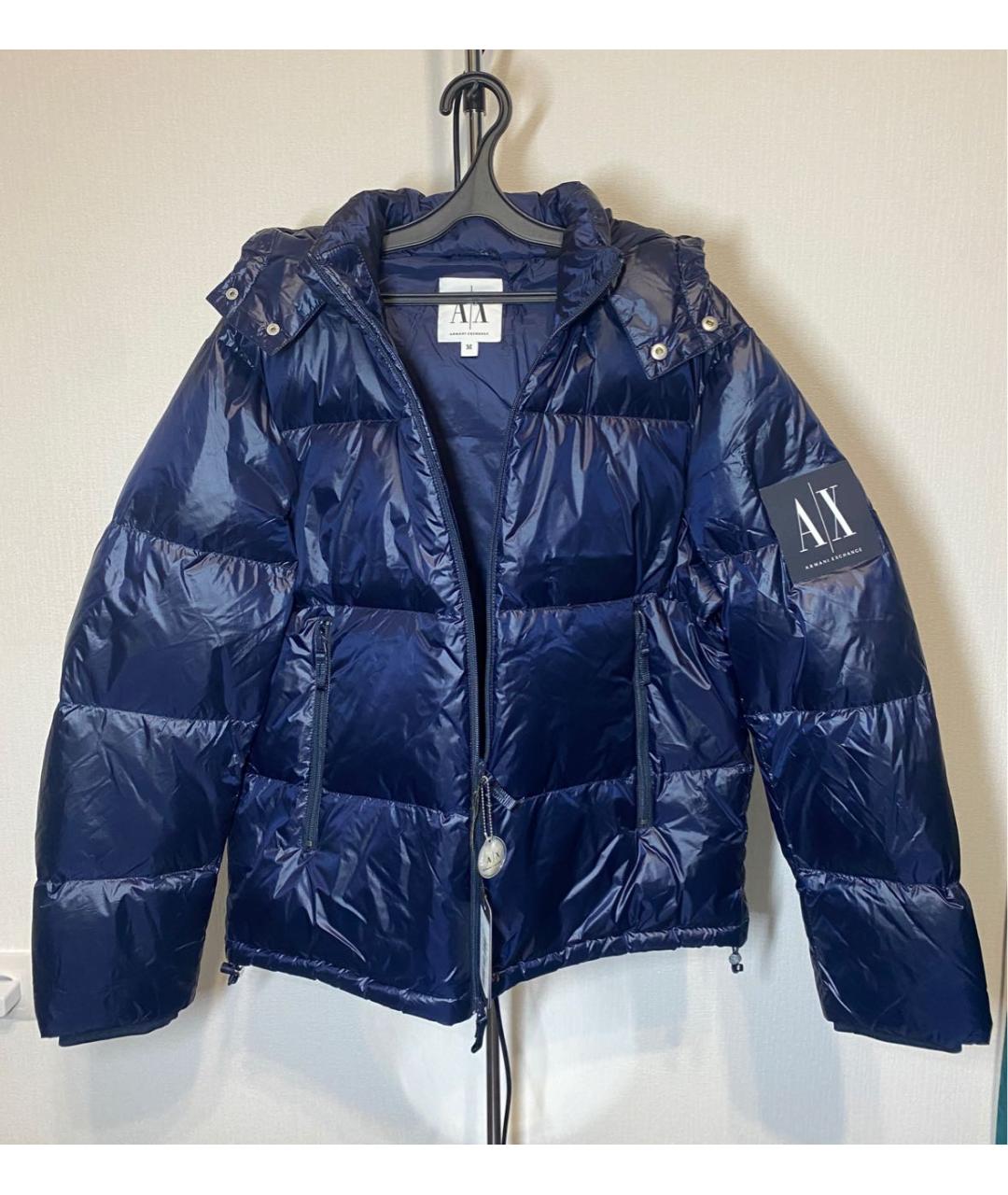 ARMANI EXCHANGE Синий полиамидовый пуховик, фото 5