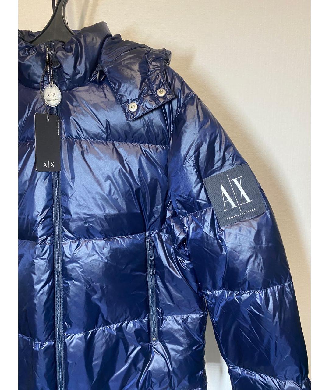 ARMANI EXCHANGE Синий полиамидовый пуховик, фото 6