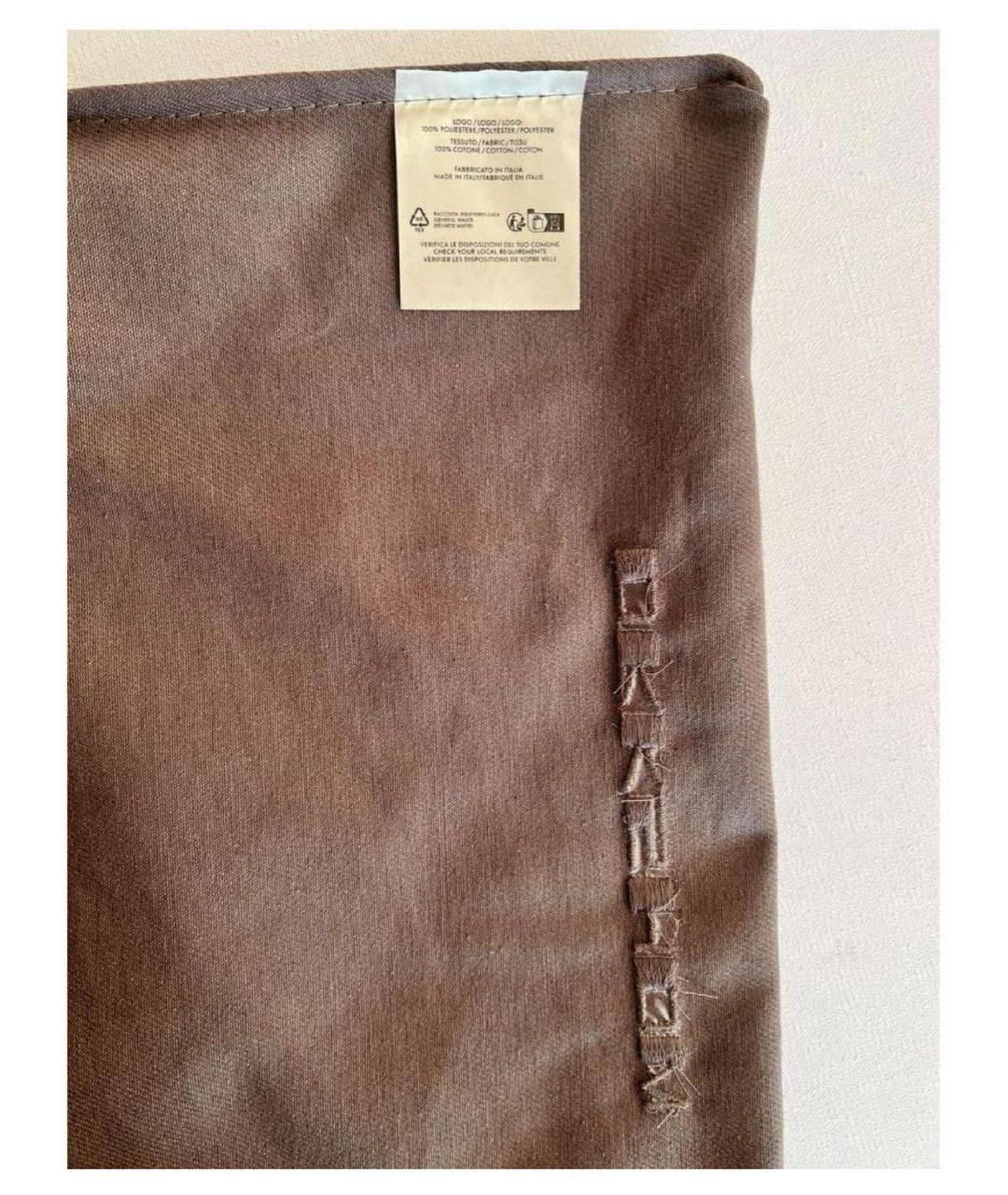 RICK OWENS DRKSHDW Коричневая хлопковая сумка тоут, фото 5