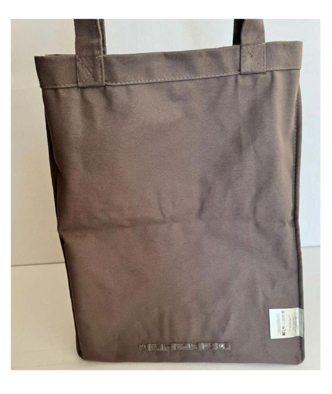 RICK OWENS DRKSHDW Коричневая хлопковая сумка тоут, фото 6