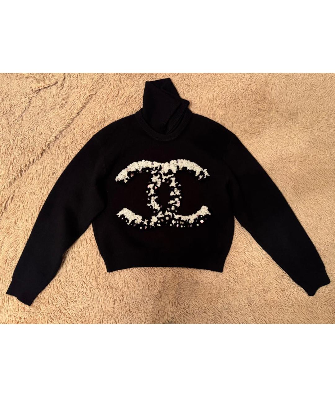 CHANEL Черный кашемировый джемпер / свитер, фото 7