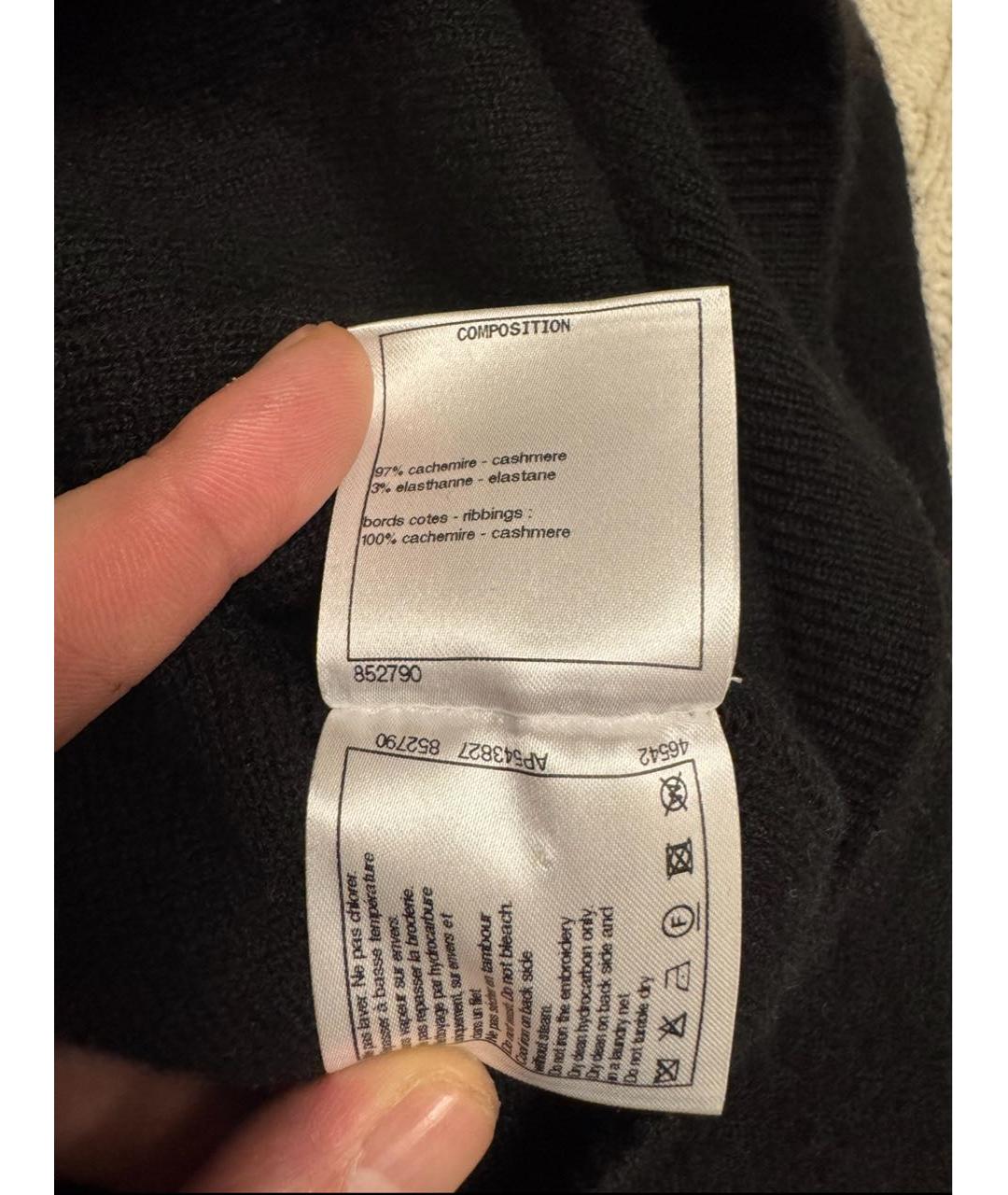 CHANEL Черный кашемировый джемпер / свитер, фото 6