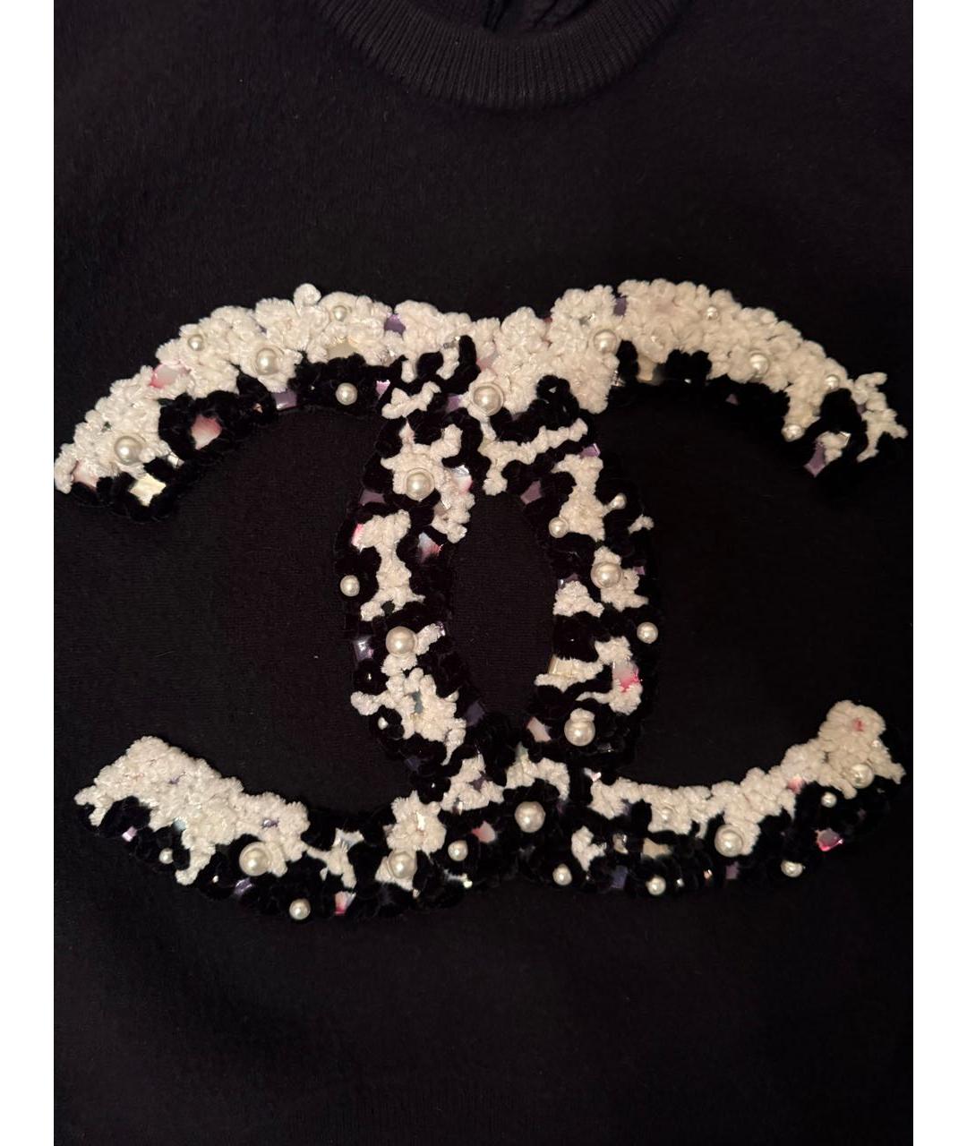 CHANEL Черный кашемировый джемпер / свитер, фото 2